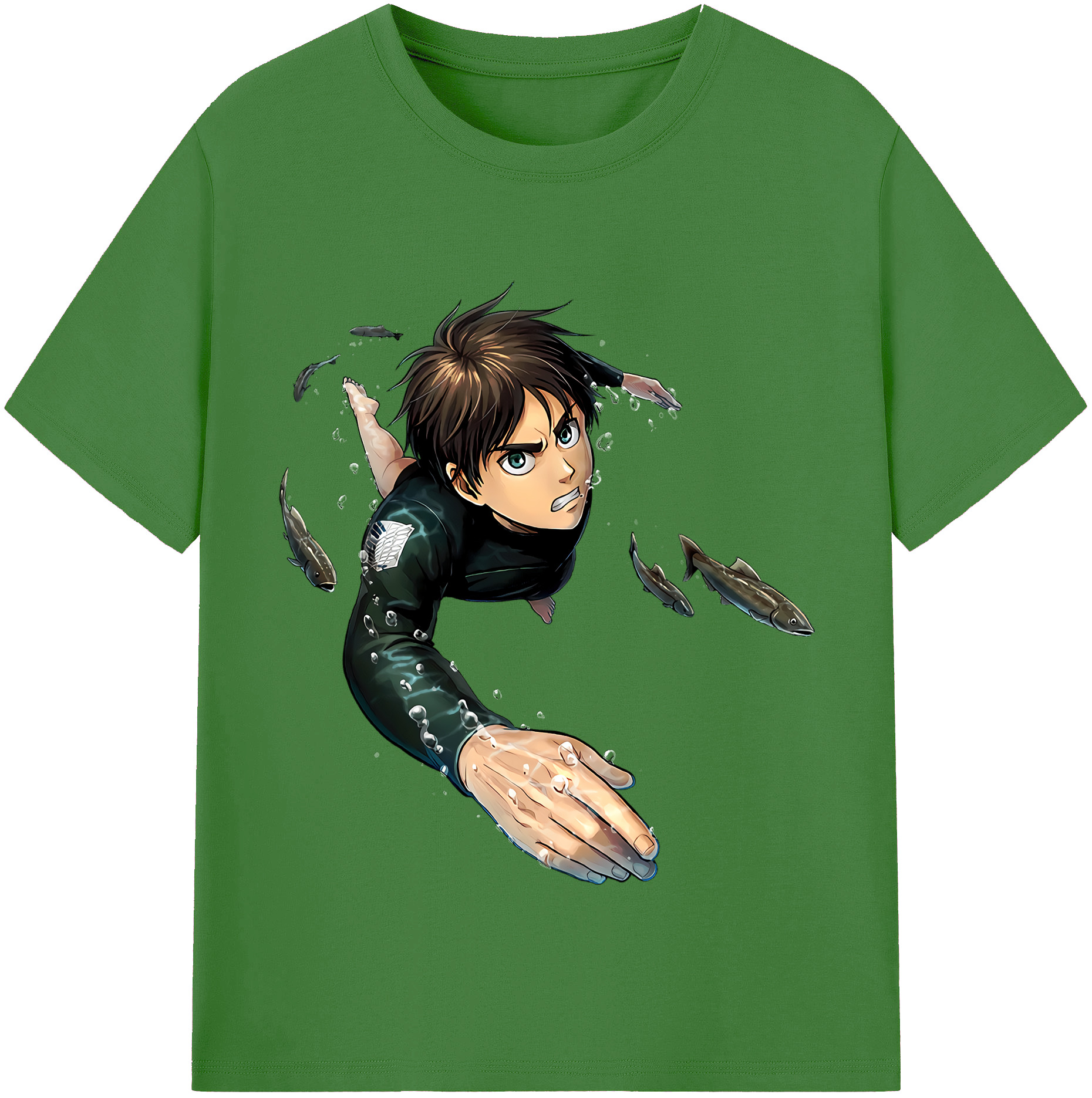 （画像用） 進撃の巨人 エレン･イェーガー Attack on Titan Eren Jäger レディースカジュアルプリントTシャツ（綿100％）